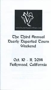 Dearly Departed Tours Annual Weekend 2014 cover